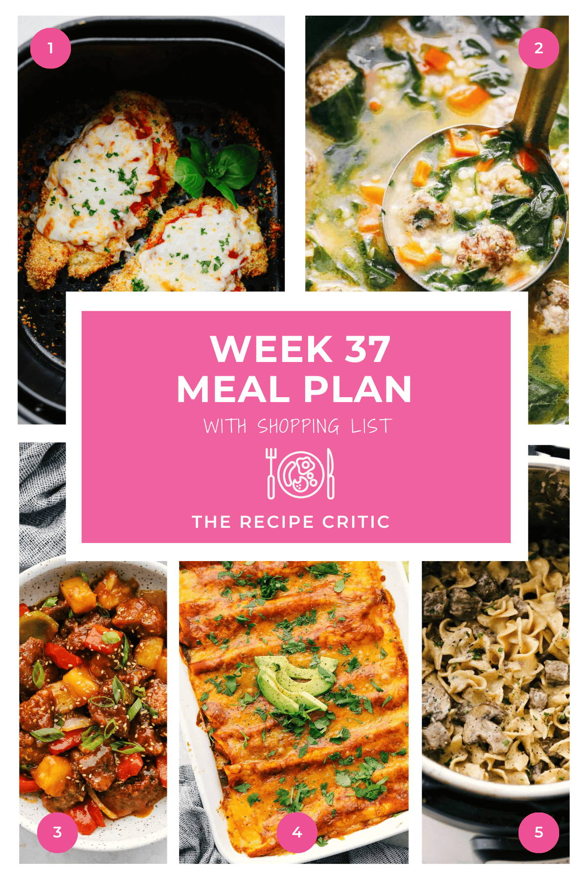 Week 37 Meal Plan Collage